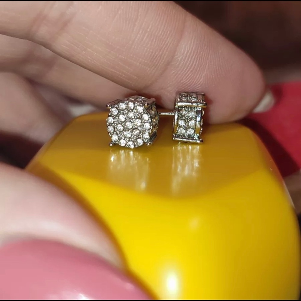 Round Zircon Crystal Earrings - image 2